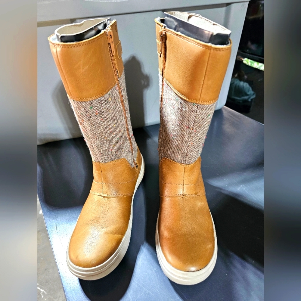 Merrell haven tall buckle boots tobacco